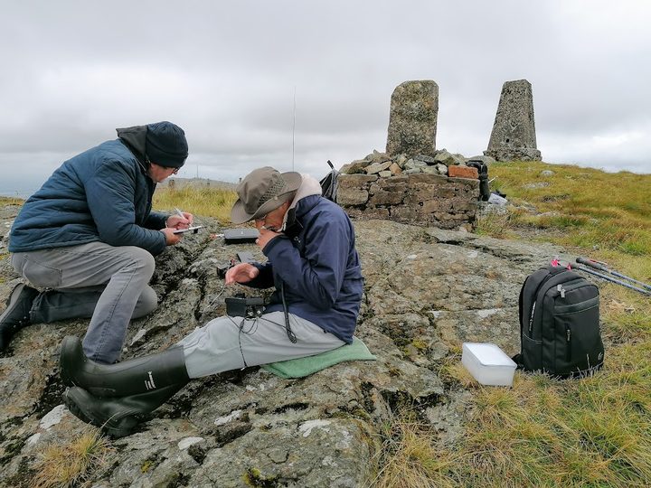Portable radio operation from the Slieve Gallion summit.