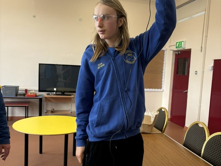 Checking a connected electronics project.