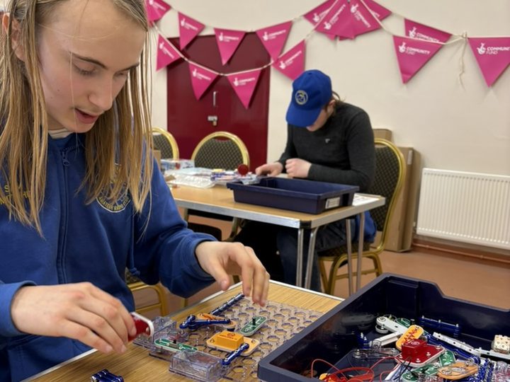 Building and testing a snap-circuit project.